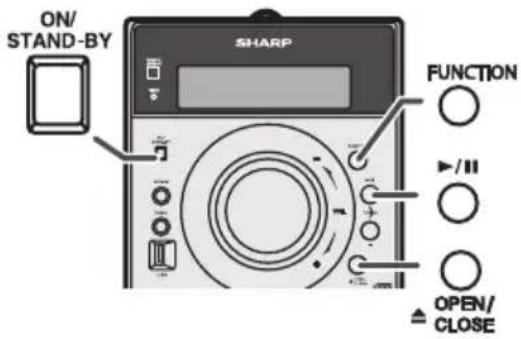 SHARP XL-DH330PH - Luisteren naar een CD of MP3/WMA-disc - 1