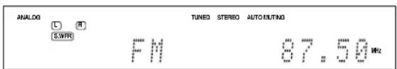 ANALOG L SWTR TUNED STEREO AUTO NUTING FM 87.50Hz