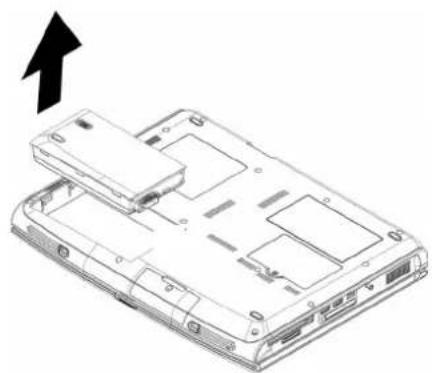 TARGA W730-K8 - De batterij verwijderen - 2