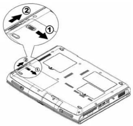 TARGA W730-K8 - De batterij verwijderen - 1