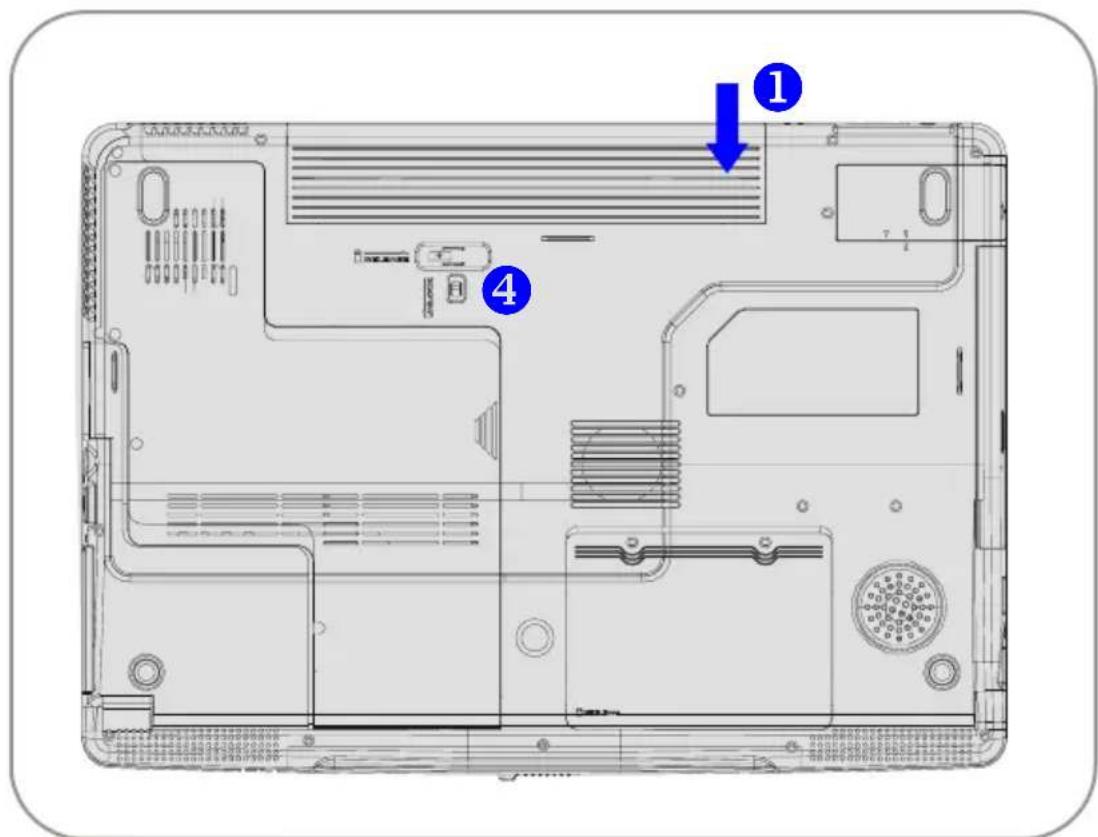 TARGA Traveller 856 - Batterij verwijderen - 2