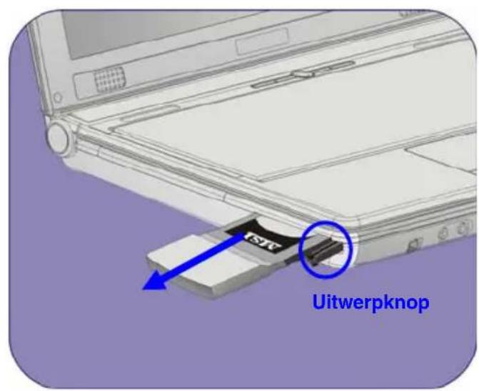 TARGA Traveller 1777 - Een PC-kaart verwijderen - 1