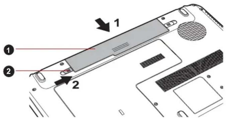 TOSHIBA L670D - De accu-eenheid installeren - 2