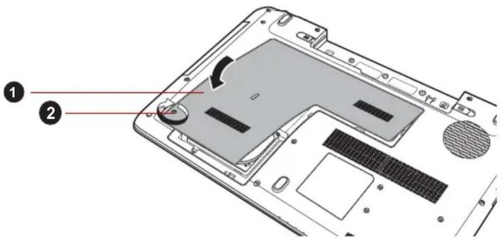 TOSHIBA L670D - De geheugenmodule plaatsen - 4