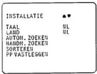 INSTALLATIE TAAL NL LAND NL AUTOM. ZOEKEN HANDM. ZOEKEN SORTEREN PP VASTLEGGEN