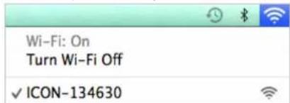 Wi-Fi: On Turn Wi-Fi Off ✓ ICON-134630