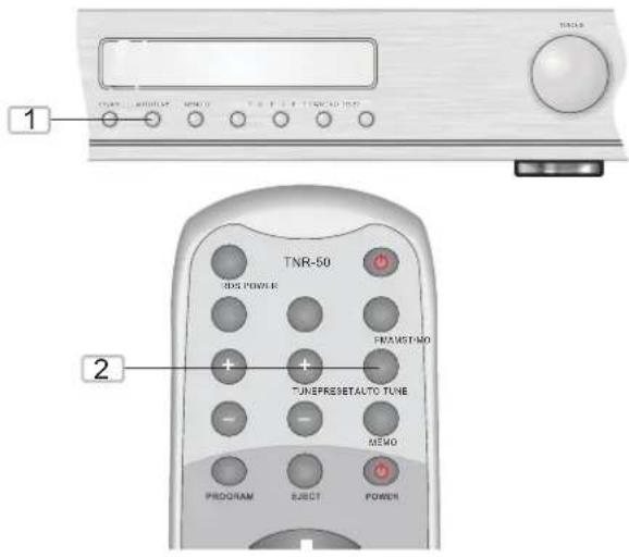 1 TNR-50 IDS POWER PROMSTIMO TUNEPRESETAUTO TUNE MEMO PROGRAM EJECT POWER