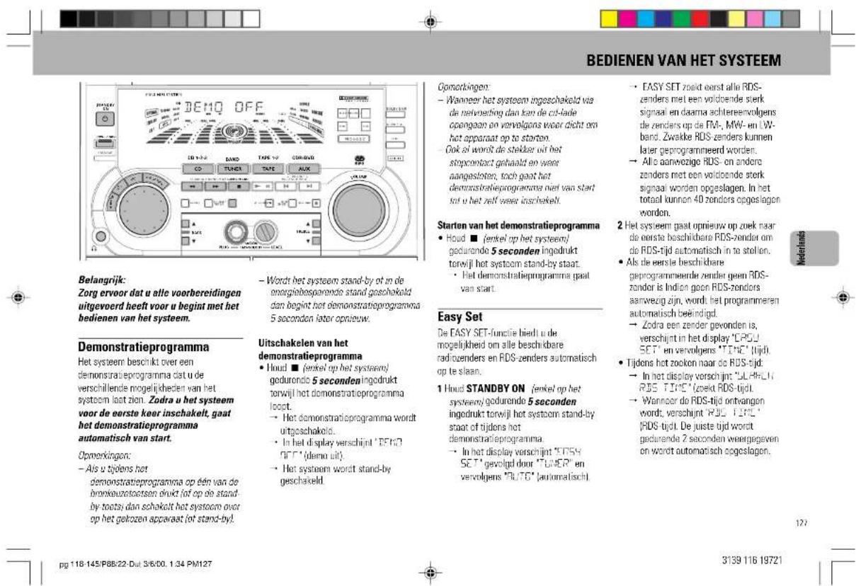 PHILIPS FWP88 - Opmerkingen voor de - 1