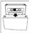 PHILIPS FWC40 - Plaatsen van een cassette - 1