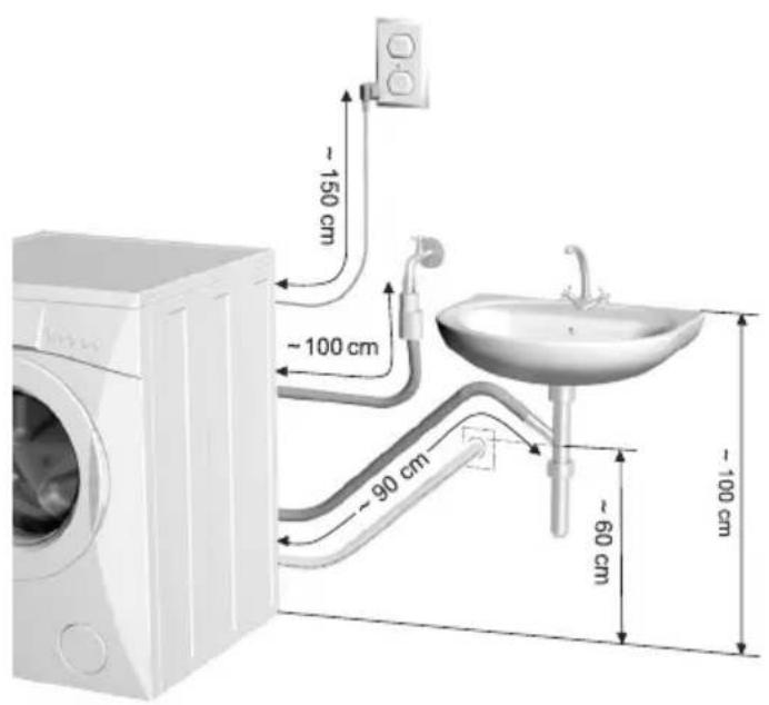 SMEG LB107-1 - U mag de aansluitslang met het Aqua-stop systeem niet in water leggen, omdat het een elektrisch ventiel heeft! - 6