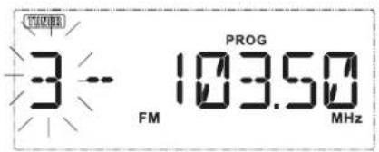 TUNER 3-- 103.50 FM PROG MHz