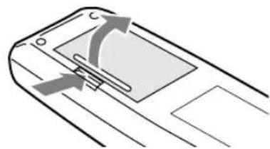 JVC CA-MXS5 - Batterijen in de afstandsbediening plaatsen - 1