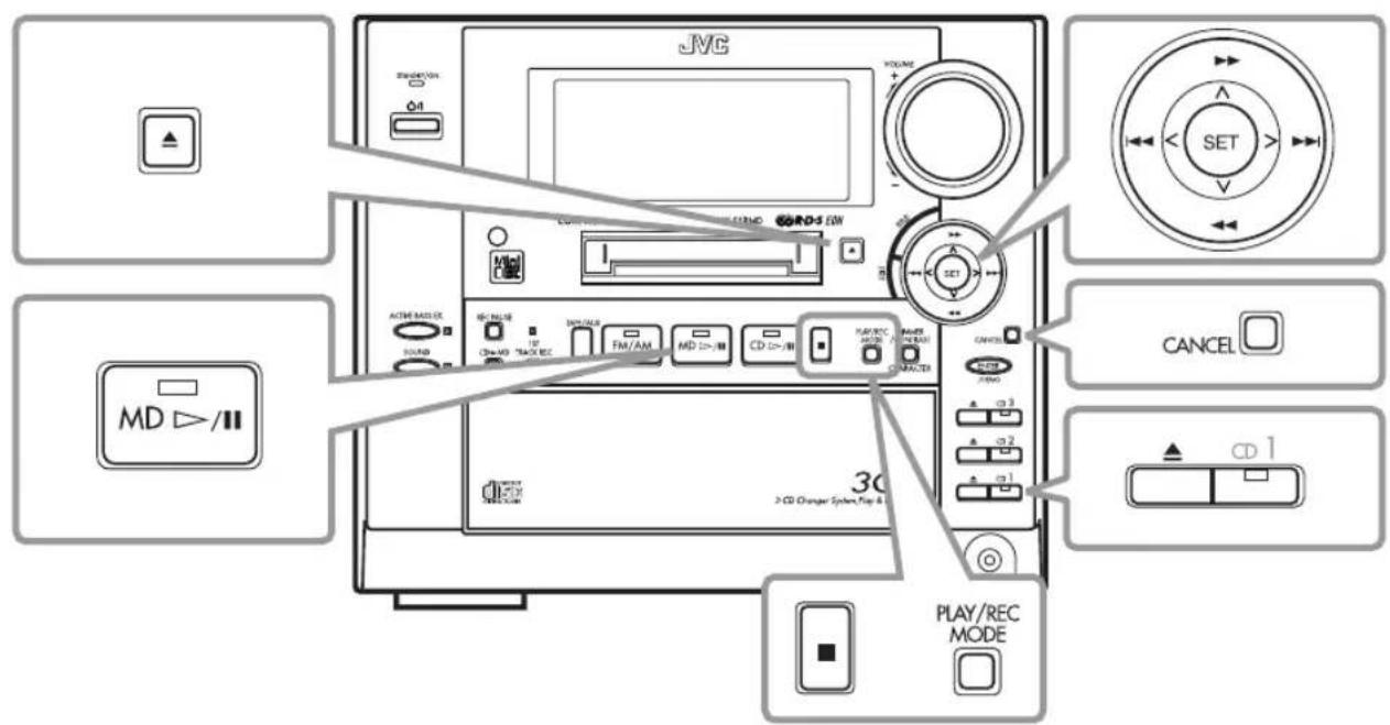 JVC CA-MXS5 - De lades vergrendelen — de functie Disc Lock - 1