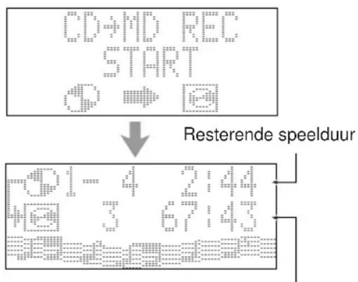 CD+MD RED START → → → Resterende speelduur