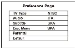 Marquant MC-DVD5 - Preference setup (voorkeursinstellingen) - 1