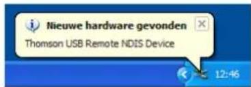 Nieuwe hardware gevonden Thomson USB Remote NDIS Device 12:46