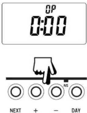 0P 0:00 NEXT + - DAY