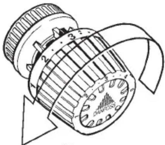 DANFOSS RAE-K - Instelling van de temperatuur - 1