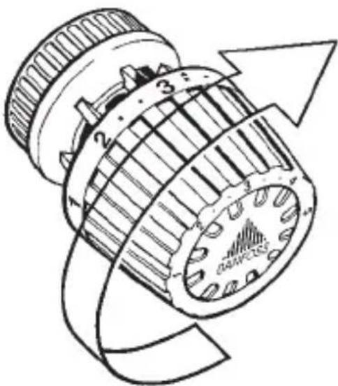 DANFOSS RAE-K - Instelling van de temperatuur - 2