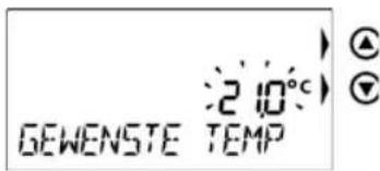 210°C GEWENSTE TEMP
