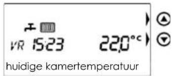 VR 15:23 22.0°C huidige kamertemperatuur