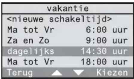 vakantie Ma tot Vr 6:00 uur Za en Zo 9:00 uur dagelijks 14:30 uur Ma tot Vr 18:00 uur Terug ▲ ▼ Kiezen