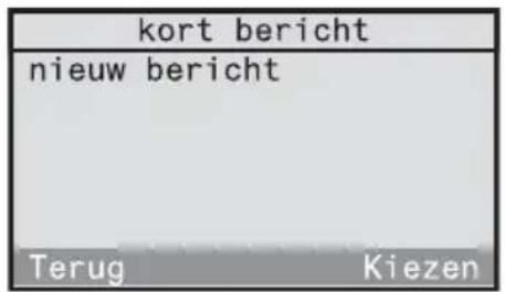 kort bericht nieuw bericht Terug Kiezen