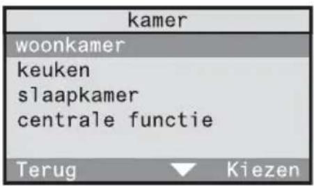 kamer woonkamer keuken slapkamer centrale functie Terug Kiezen