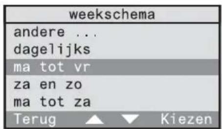 weekschema andere ... dagelijks ma tot vr za en zo ma tot za Terug ▲ ▼ Kiezen