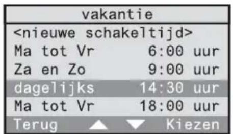 vakantie Ma tot Vr 6:00 uur Za en Zo 9:00 uur dagelijks 14:30 uur Ma tot Vr 18:00 uur Terug ▲ ▼ Kiezen