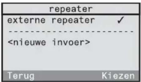 repeater externe repeater ✓ Terug Kiezen