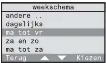 weekschema andere ... dagelijks ma tot vr za en zo ma tot za Terug ▲ ▼ Kiezen