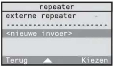 repeater externe repeater - --------. Terug ▲ Kiezen