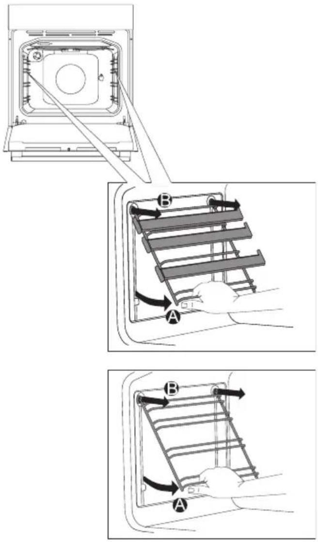 GORENJE BO658A31XG - VERWIJDERING EN REINIGING VAN DE TELESCOPISCH UITTREKBARE GELEIDERS - 1