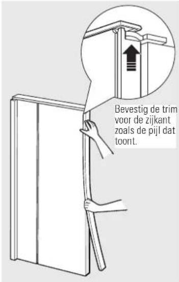 GE PCG 23NHF WW BL - Installeer de Trim voor de zijkant. - 2