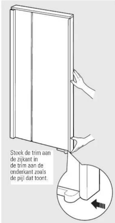 GE PCG 23NHF WW BL - Installeer de Trim voor de zijkant. - 4