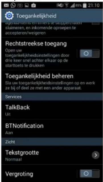 Toegankelijkheid Jejuus-Items en litters te stopper/laaten sluimeren, en inkomende oproepen te accepteren/weigeren Rechtstreekse toegang Open uw toegankelijkheidsinstellingen door drie keer snel achter elkaar op de starttoets te drukken Toegankelijkheid beheren Sla uw toegankelijkheidsinstellingen o…