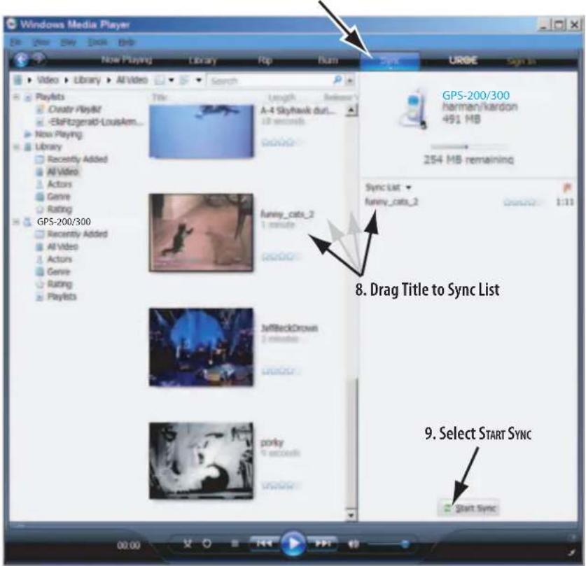 HARMAN KARDON GPS-200IT - To Transfer Files to the GPS-200/300 in MTP Mode: - 2