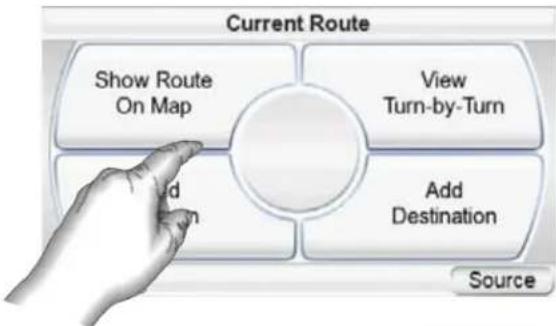 graph TD A["Show Route On Map"] --> B["View Turn-by-Turn"] B --> C["Add Destination"] C --> D["Add"] D --> E["Source"]