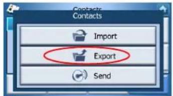 Contacts Import Export Send