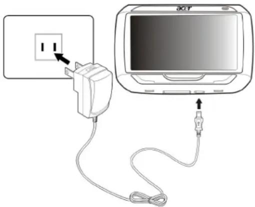 ACER P600 - De Acer p600 Series Portable Navigator opladen - 1