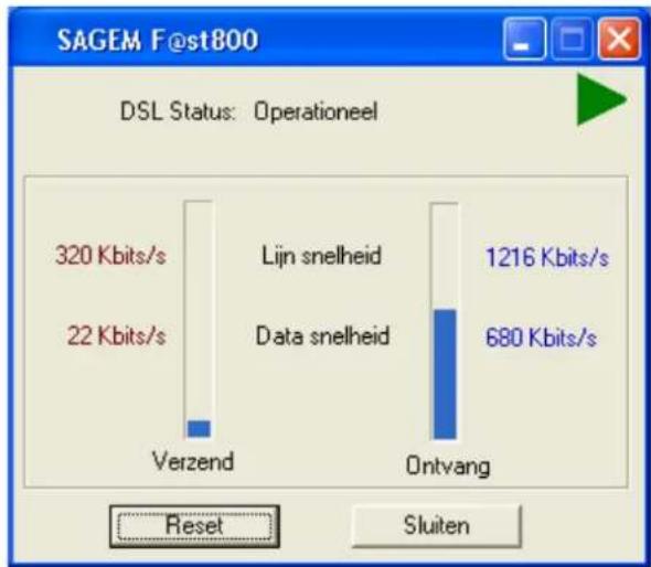 SAGEM Fast 840 - Controle van de installatie van de SAGEM F@st ™ 800 - 4