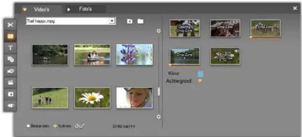 Video's Foto's Trail happy.mpg Openings Drop Zone Drop Zone Drop Zone Kleurs Achtergrond: Bestarken Scenes 35-60 var14