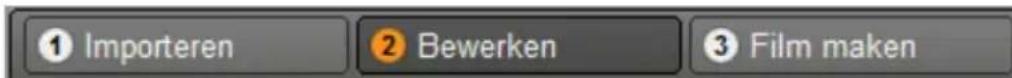 ① Importeren ② Bewerken ③ Film maken