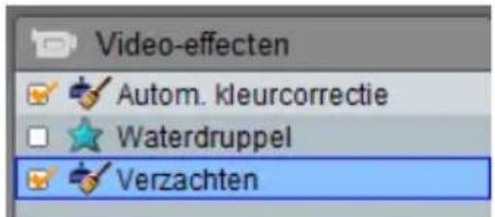 Video-effecten Autom. kleurcorrectie Waterdruppel Verzachten