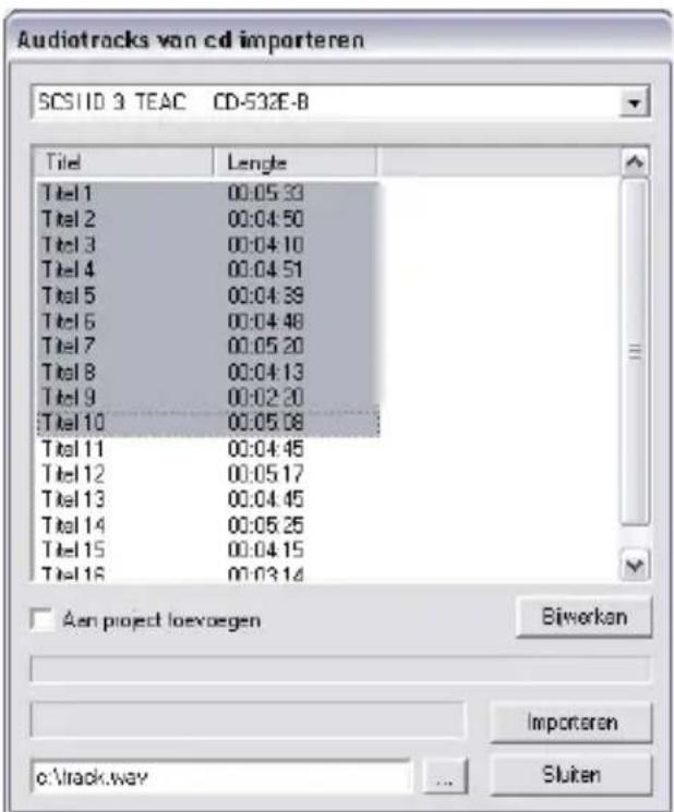 PINNACLE Steinberg clean plus 5 - Tracks vanaf een audio-cd importeren - 1