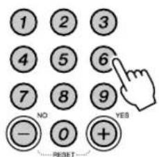 1 2 3 4 5 6 7 8 9 - 0 + NO YES RESET