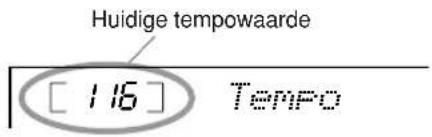 Huidige tempowaarde [ 116 ] Tempo