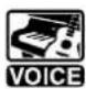 YAMAHA PSR-GX76 - ① Druk op de [VOICE] knop. - 2