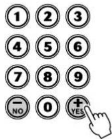 1 2 3 4 5 6 7 8 9 - 0 + YES NO YES